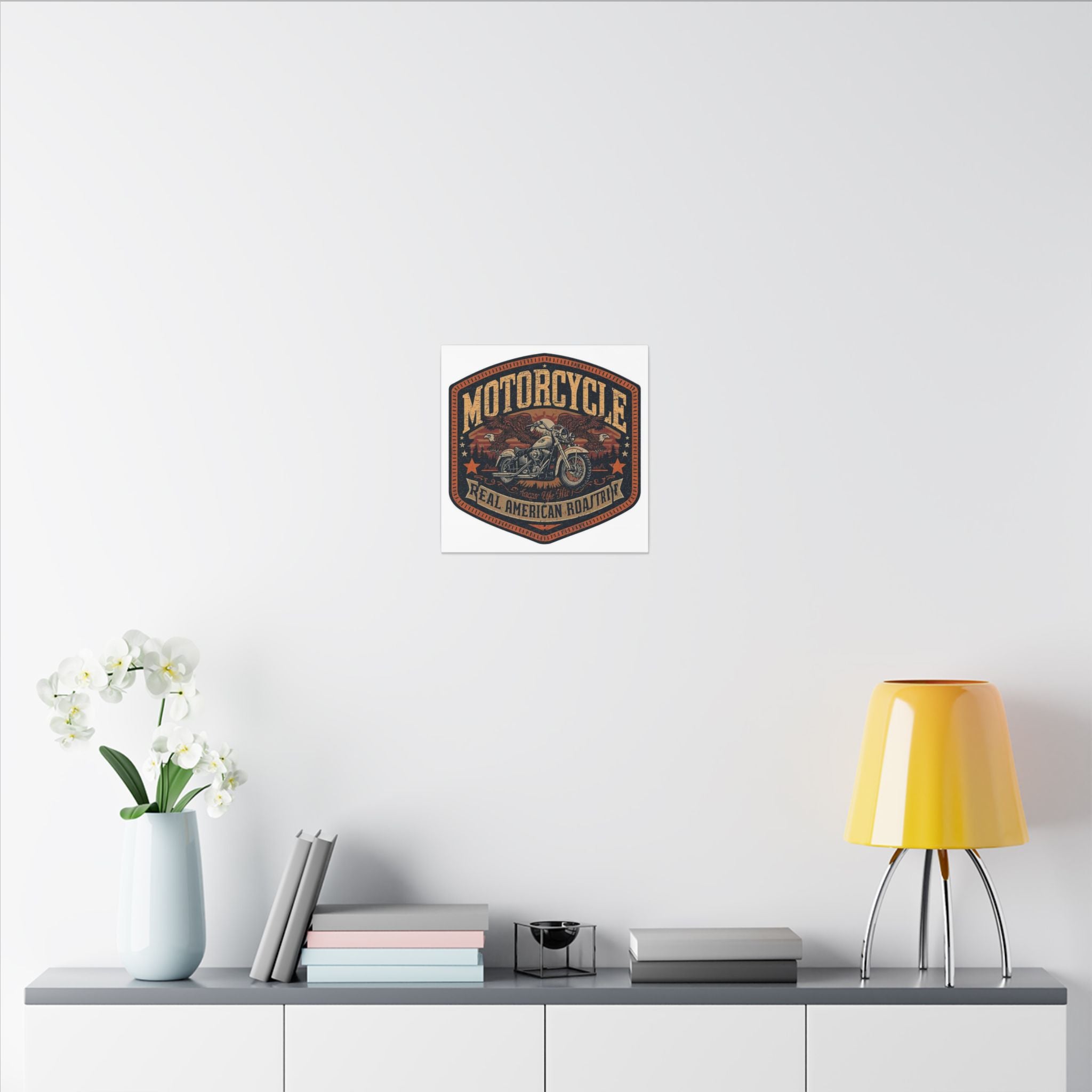 Motorcycle - real American road trip art Canvas
