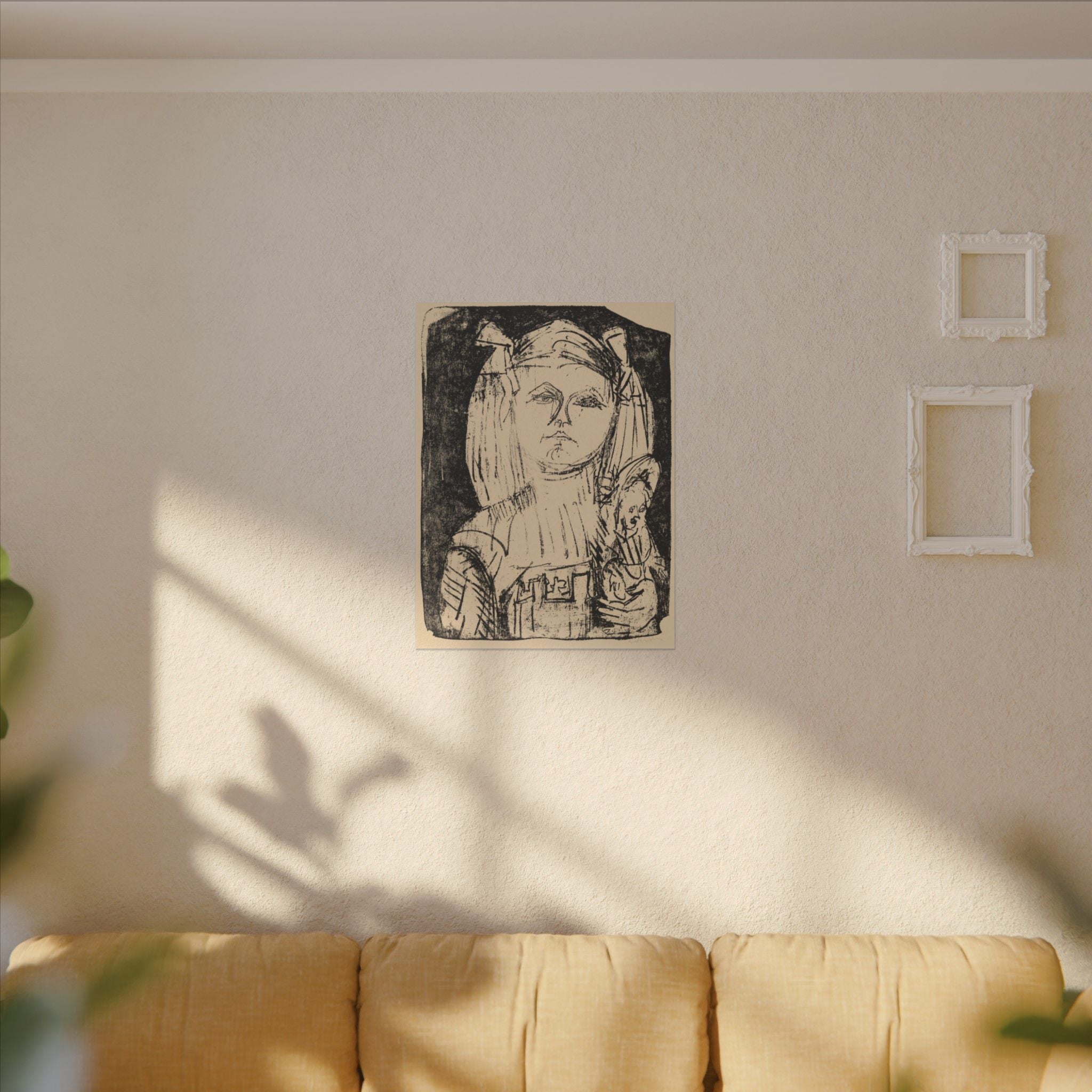 Girl with doll art Canvas