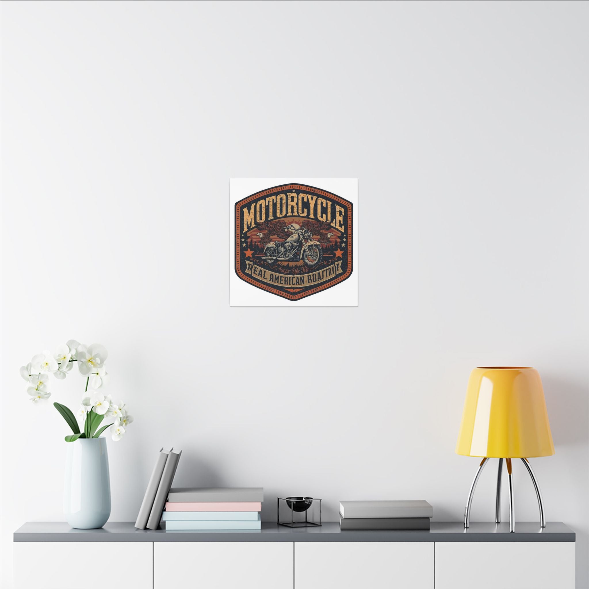 Motorcycle - real American road trip art Canvas