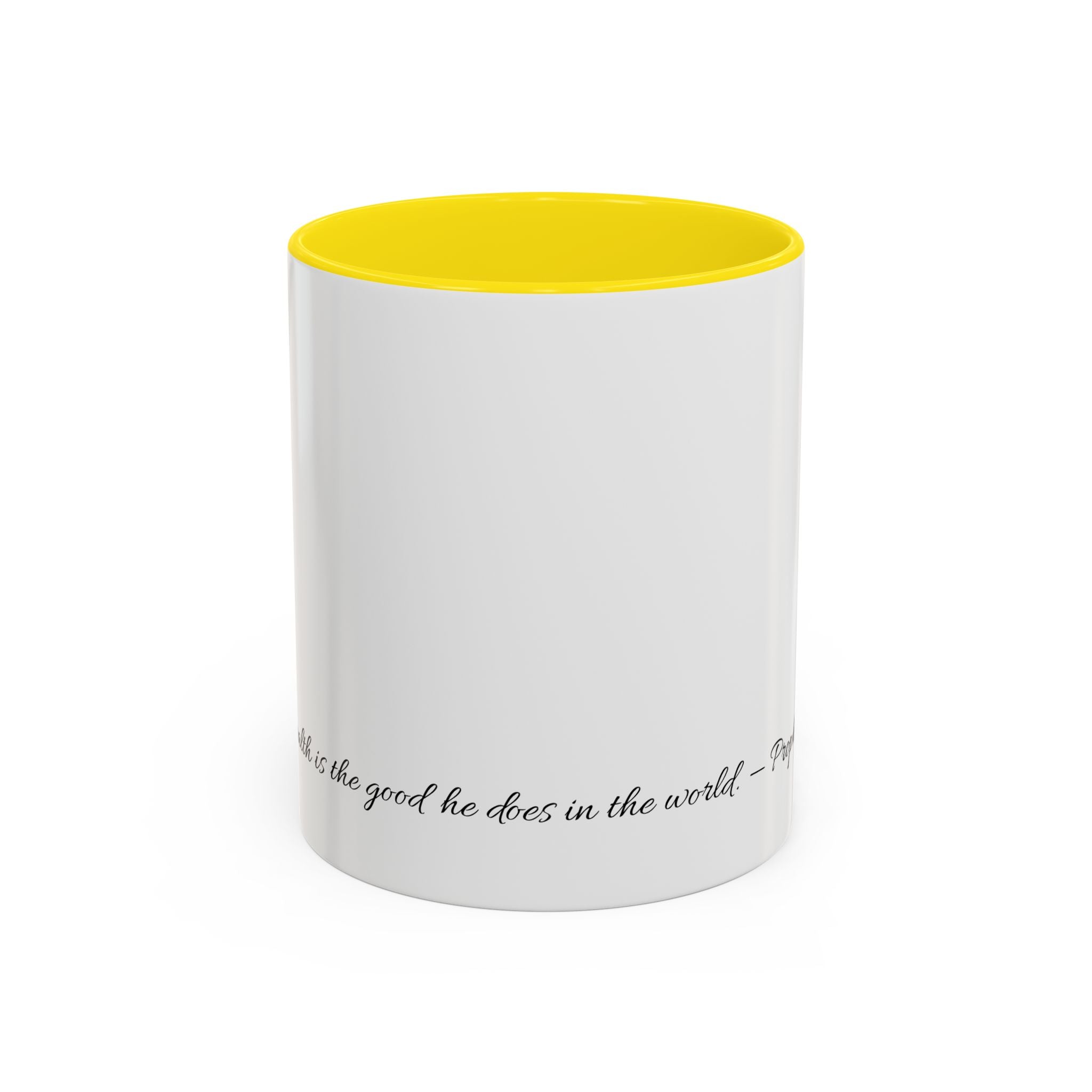 “True Wealth” Multi-Coloured Inspirational Coffee Mug - Motivational Gift, Office Decor, Birthday Present, Self-Improvement