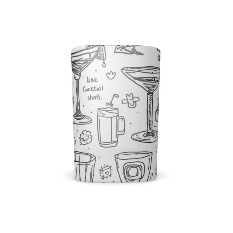 Square Shot Glass 6 Set  packaged in custom designed tin