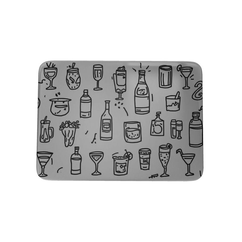 Square Shot Glass 6 Set  packaged in custom designed tin