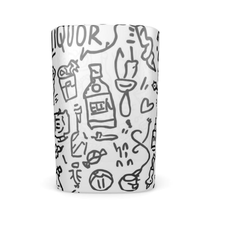 Square Shot Glass 2 Set  packaged in custom designed tin