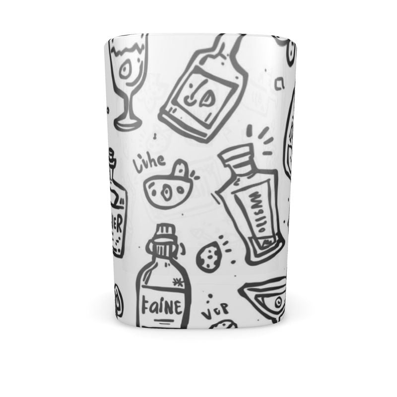 Square Shot Glass 2 Set  packaged in custom designed tin