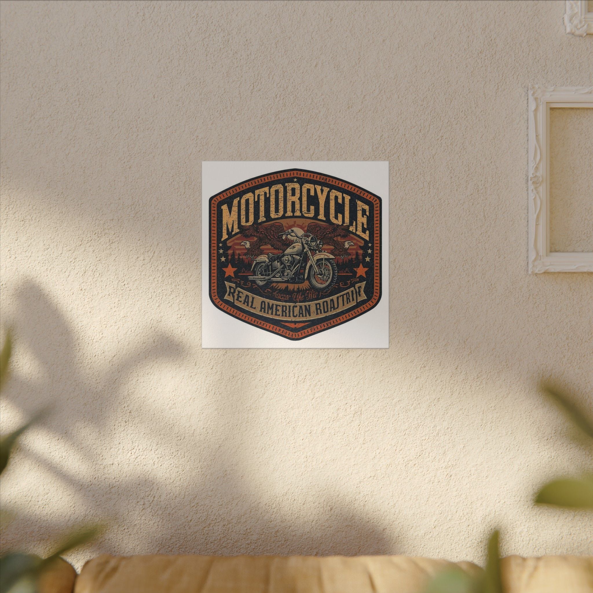 Motorcycle - real American road trip art Canvas