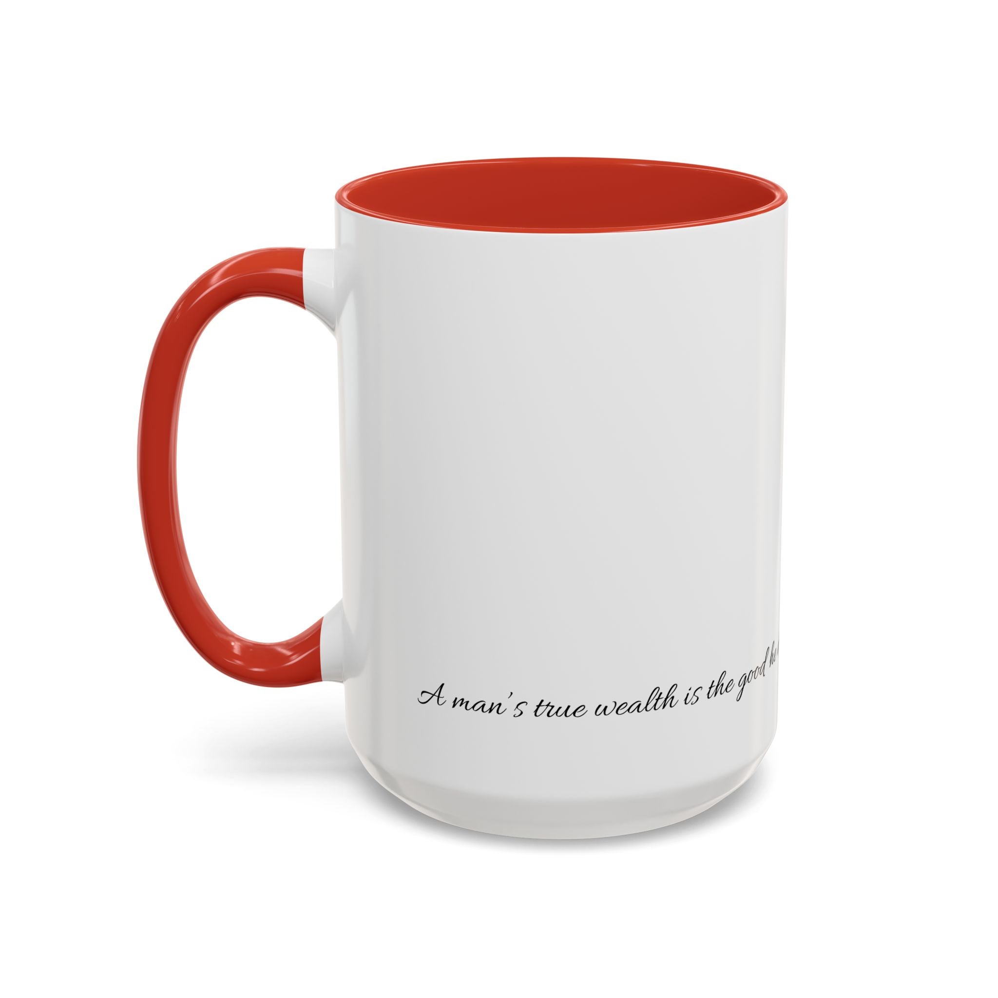 “True Wealth” Multi-Coloured Inspirational Coffee Mug - Motivational Gift, Office Decor, Birthday Present, Self-Improvement