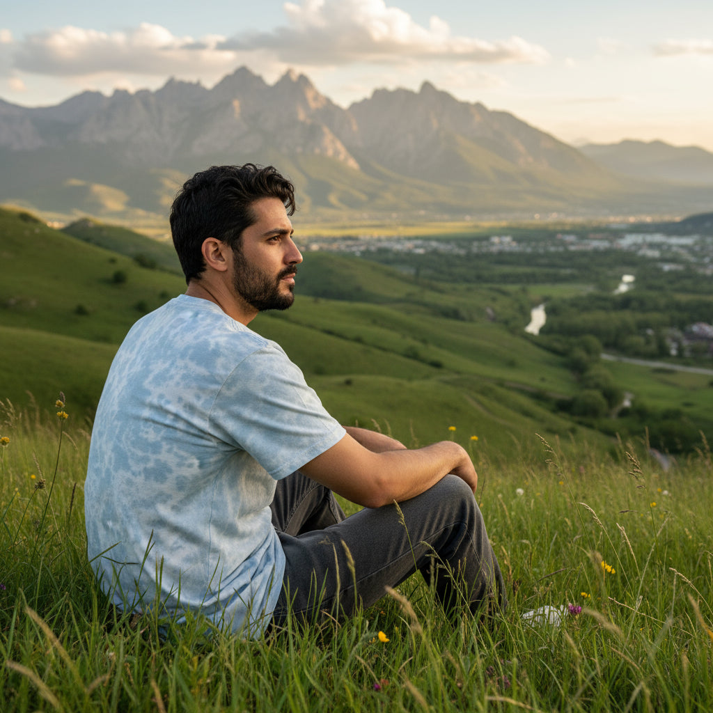 CLOUDS Unisex Tie Dye Cotton Tee