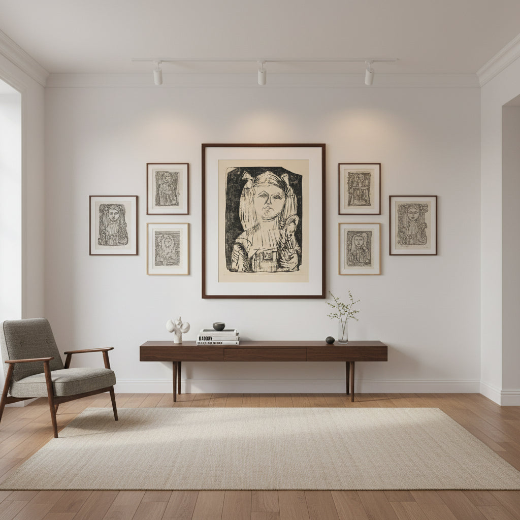 Girl with doll art Canvas