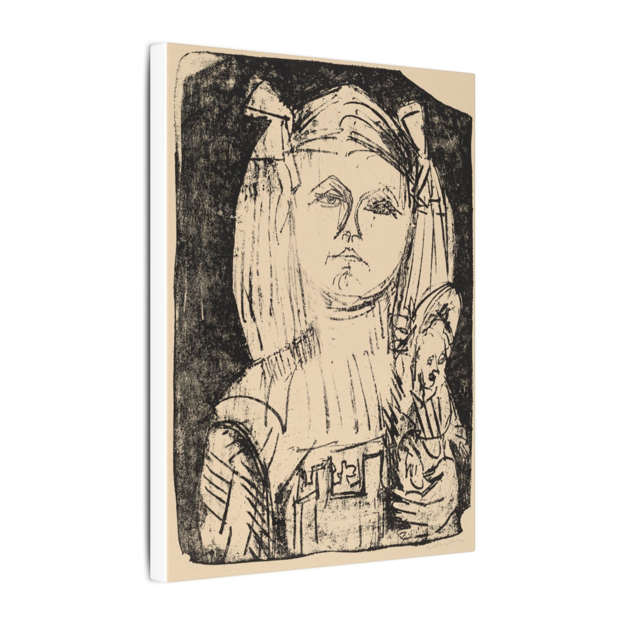 Girl with doll art Canvas