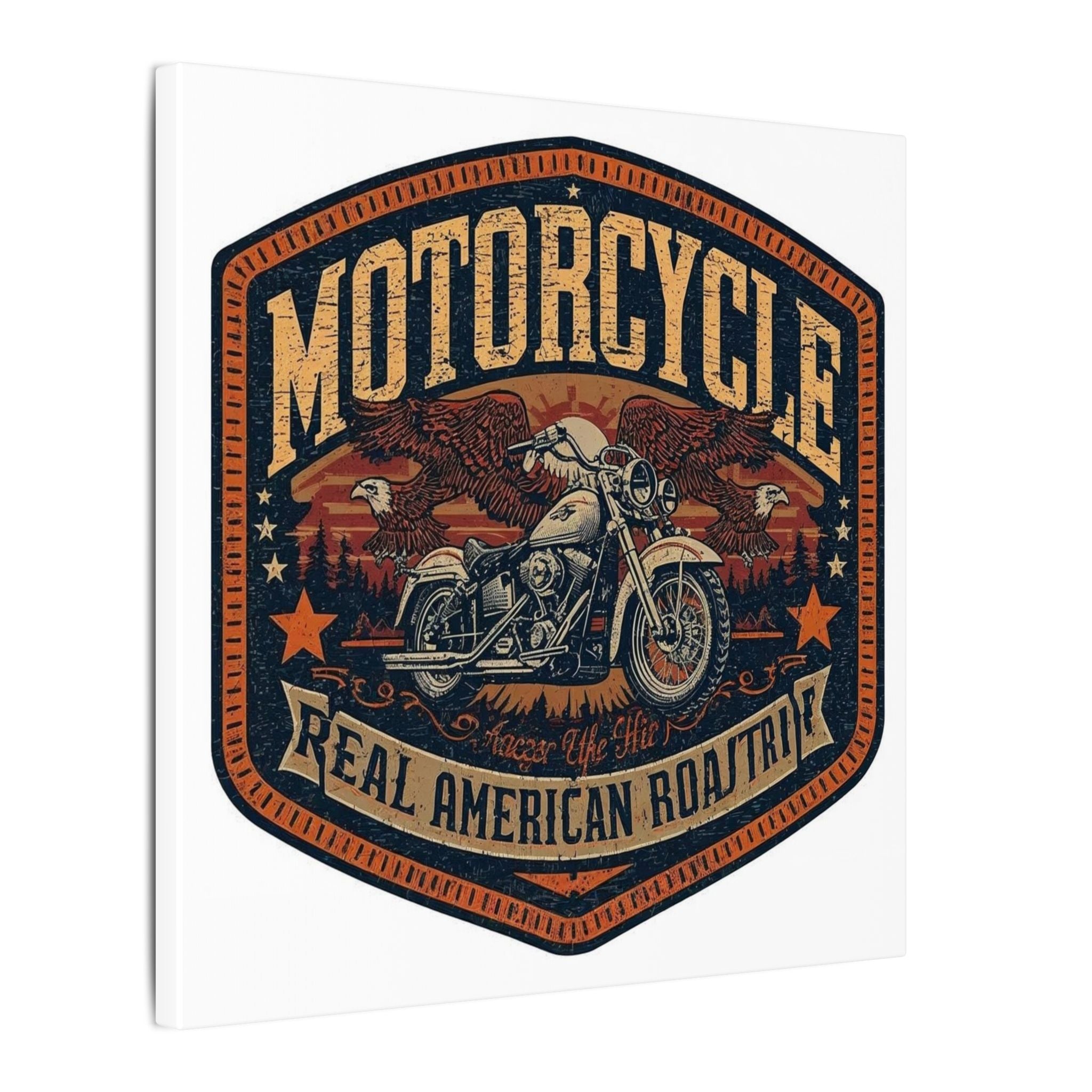 Motorcycle - real American road trip art Canvas