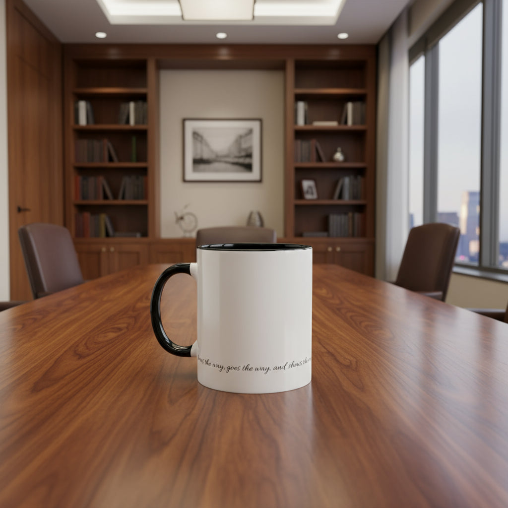 "Show the way", Multi-Coloured leadership Coffee Mug - Motivational Gift, Office Decor, Birthday Present, Self-Improvement