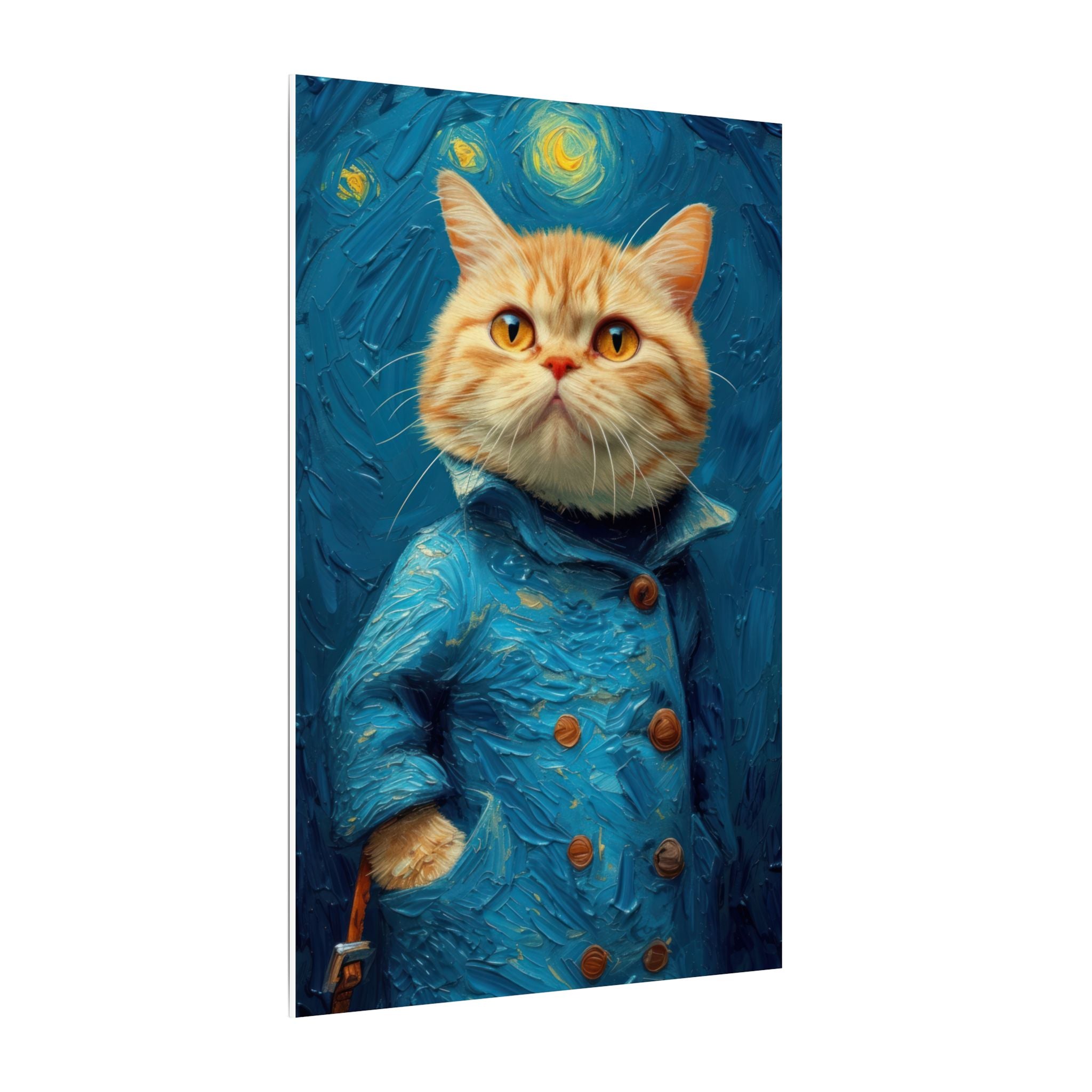 Van Gogh Cat art Canvas