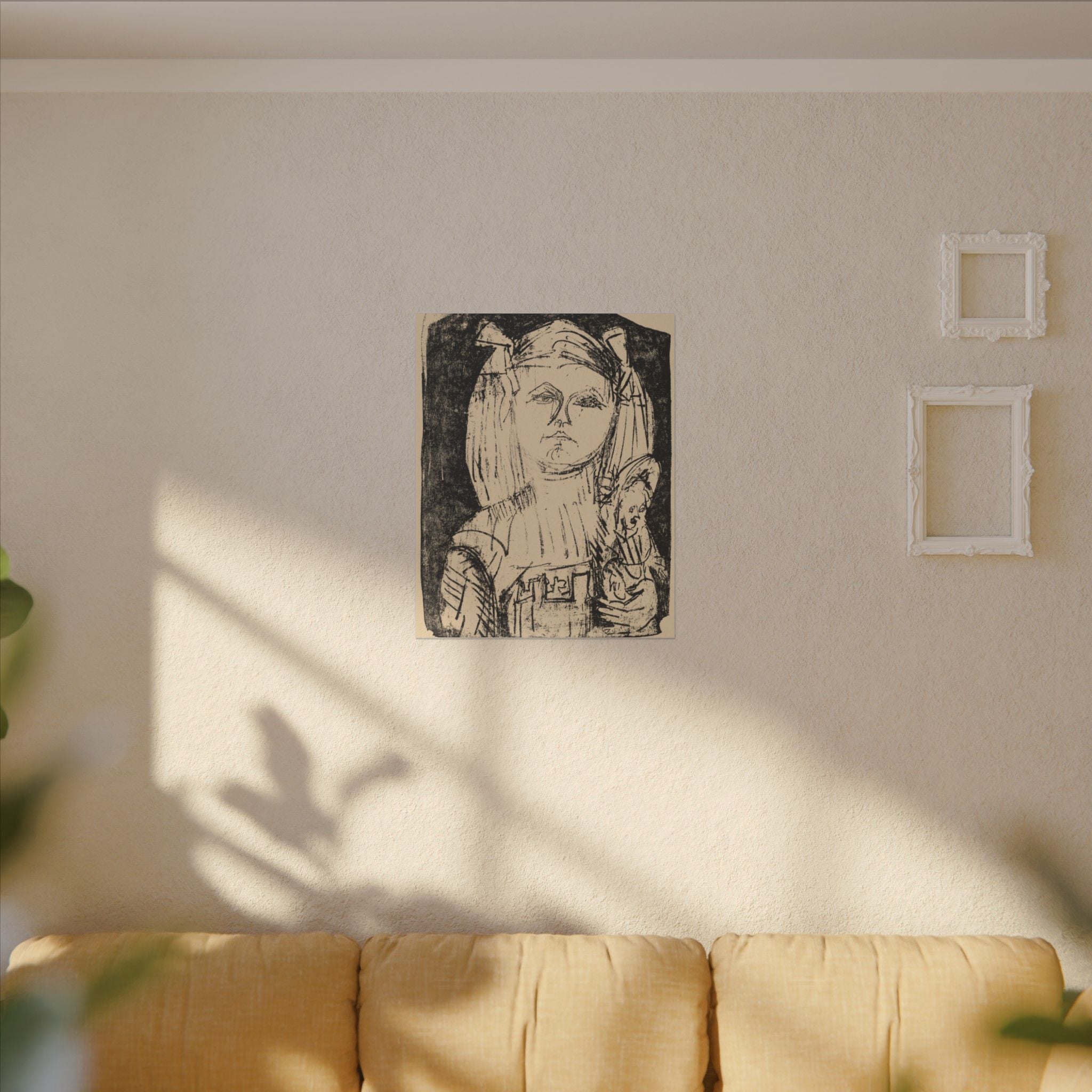 Girl with doll art Canvas