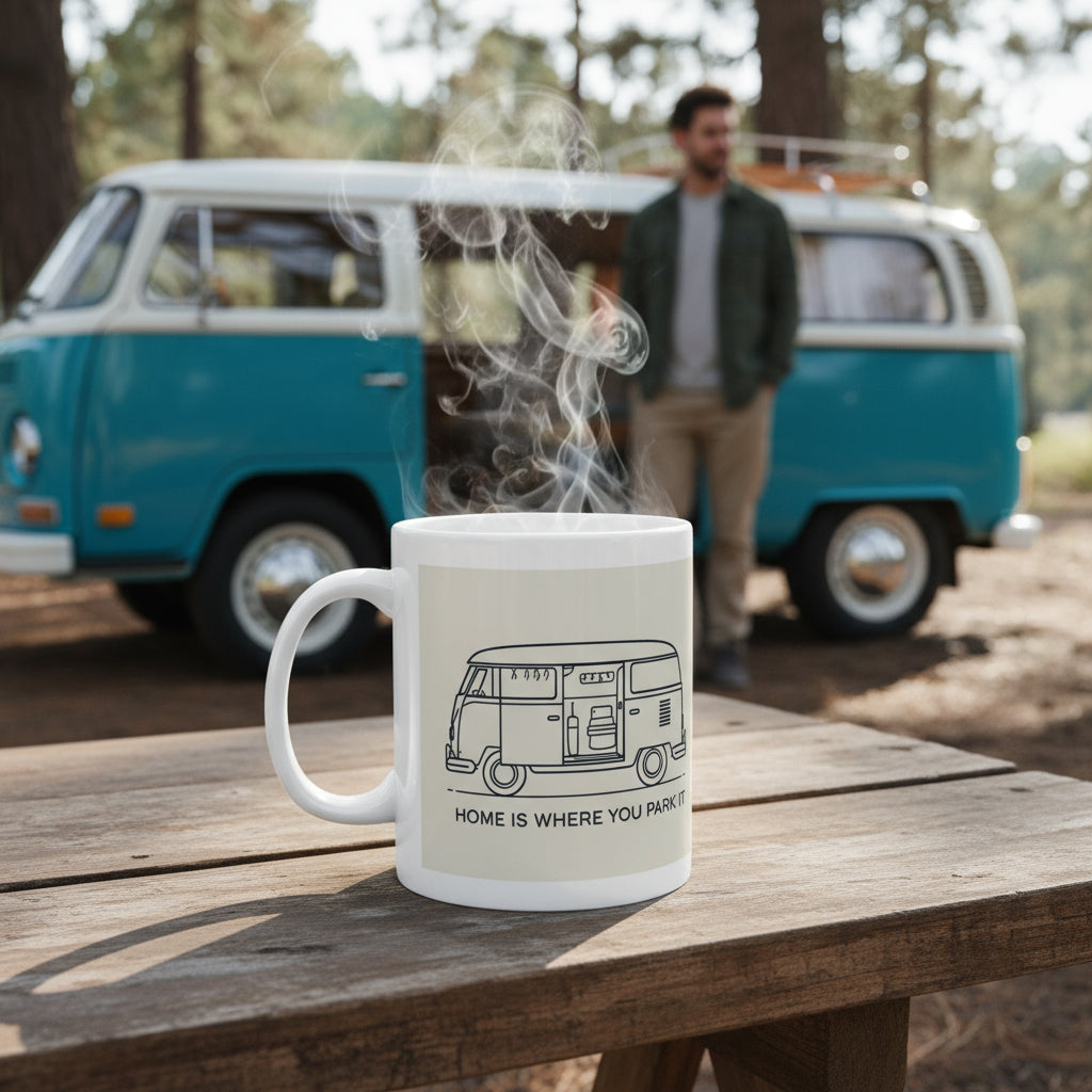 Vintage Camper Ceramic Mug – Perfect Gift for Travelers & Coffee Lovers