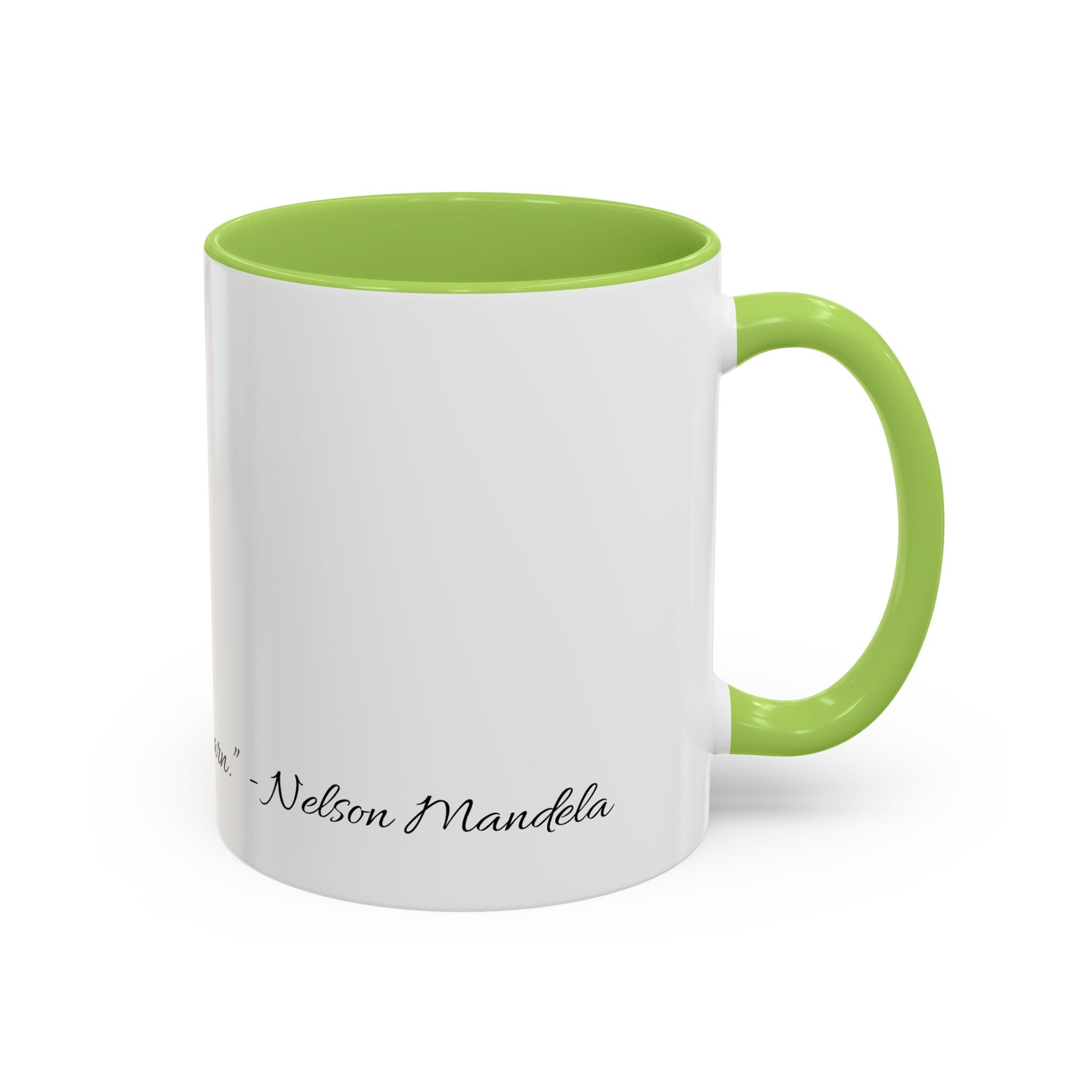 "Never lose” Mandela, Multi-Coloured Inspirational Coffee Mug - Motivational Gift, Office Decor, Birthday Present, Self-Improvement