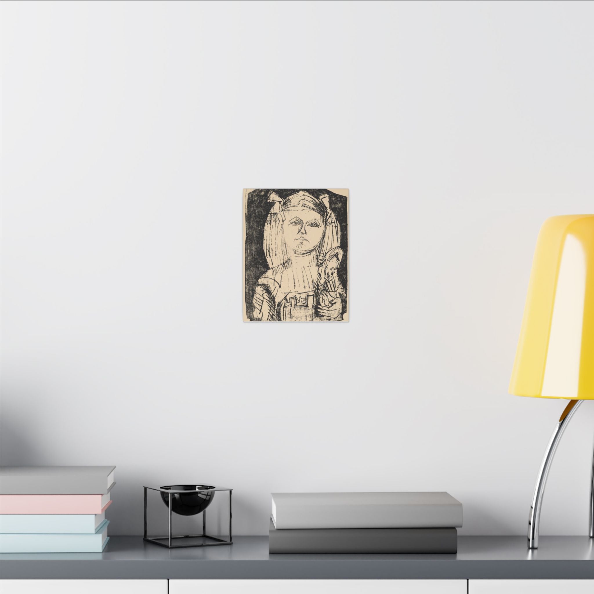 Girl with doll art Canvas