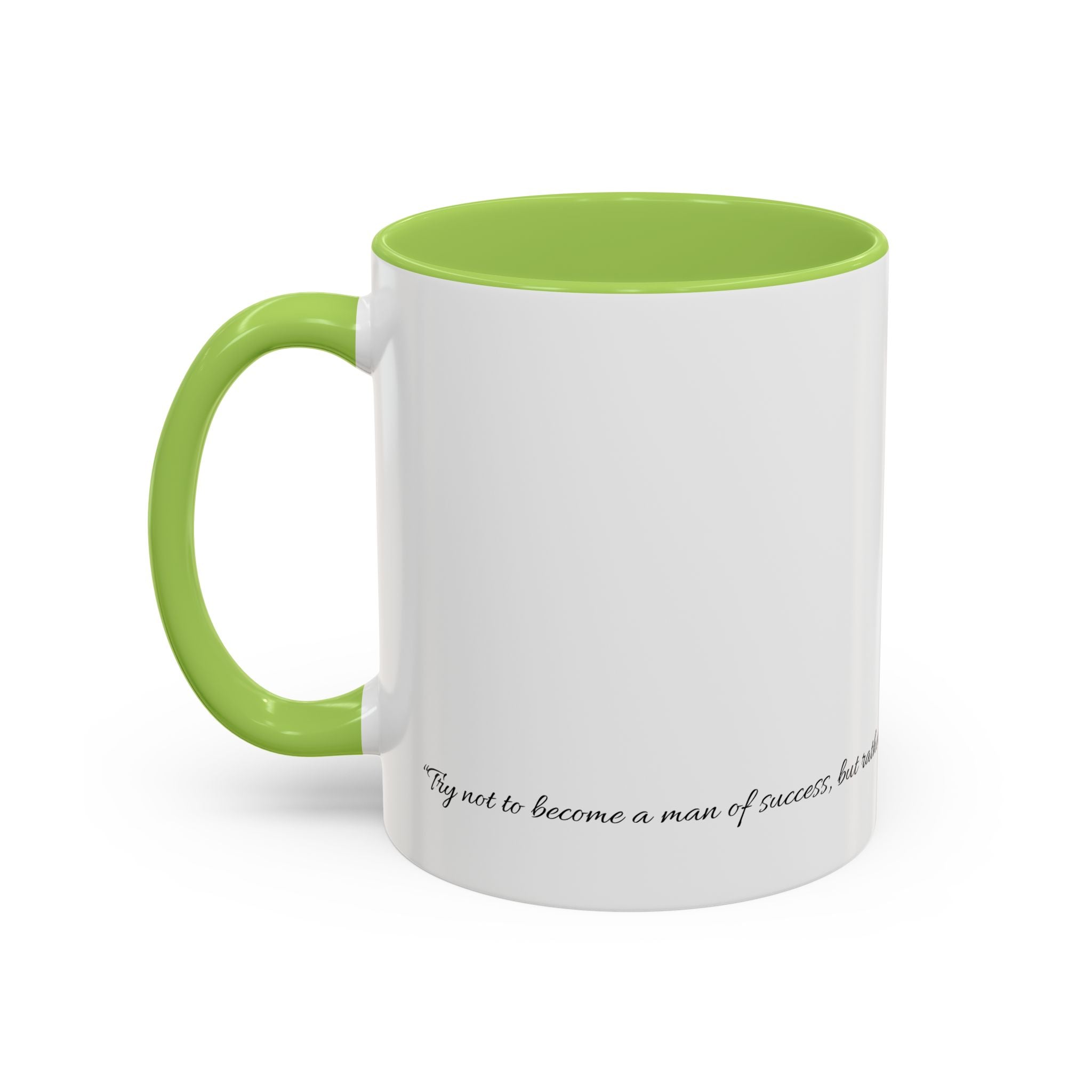 “Man of Value” Multi-Coloured Inspirational Coffee Mug - Motivational Gift, Albert Einstein Quote, Office Decor, Birthday Present, Self-Improvement