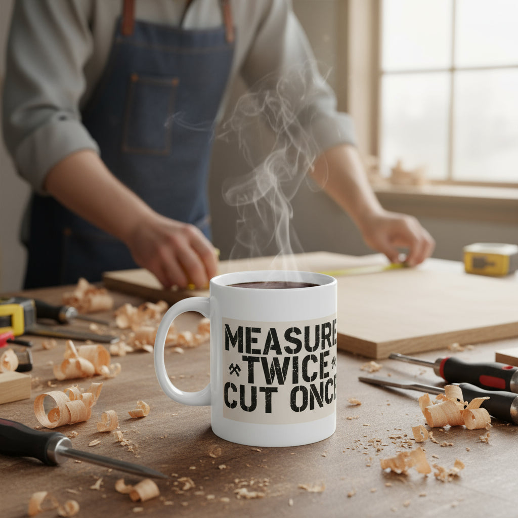 The Craftsman's Creed Mug | "Measure Twice, Cut Once"