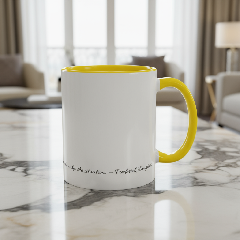 "Strong leader” Multi-Coloured Inspirational Coffee Mug - Motivational Gift, Office Decor, Birthday Present, Self-Improvement