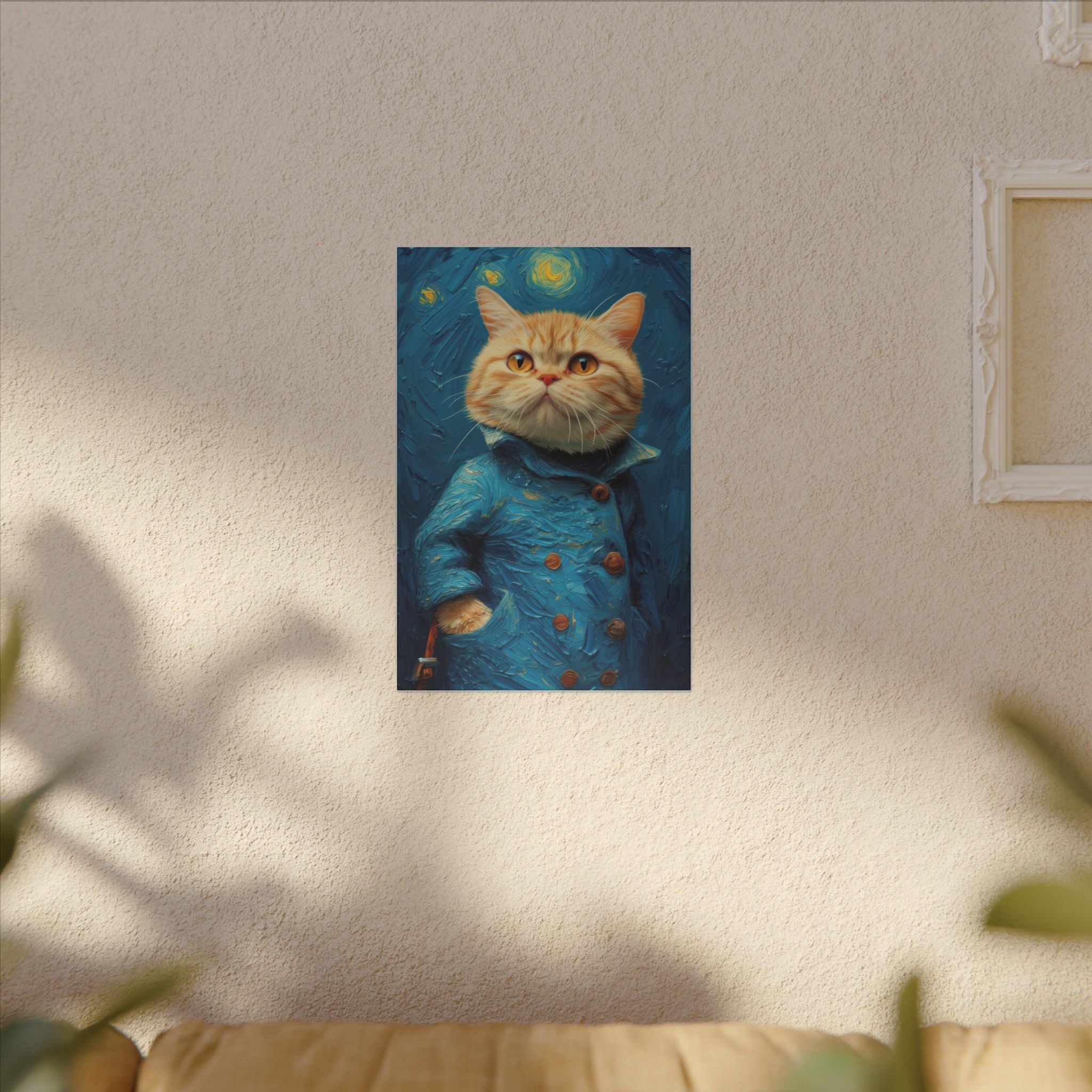 Van Gogh Cat art Canvas