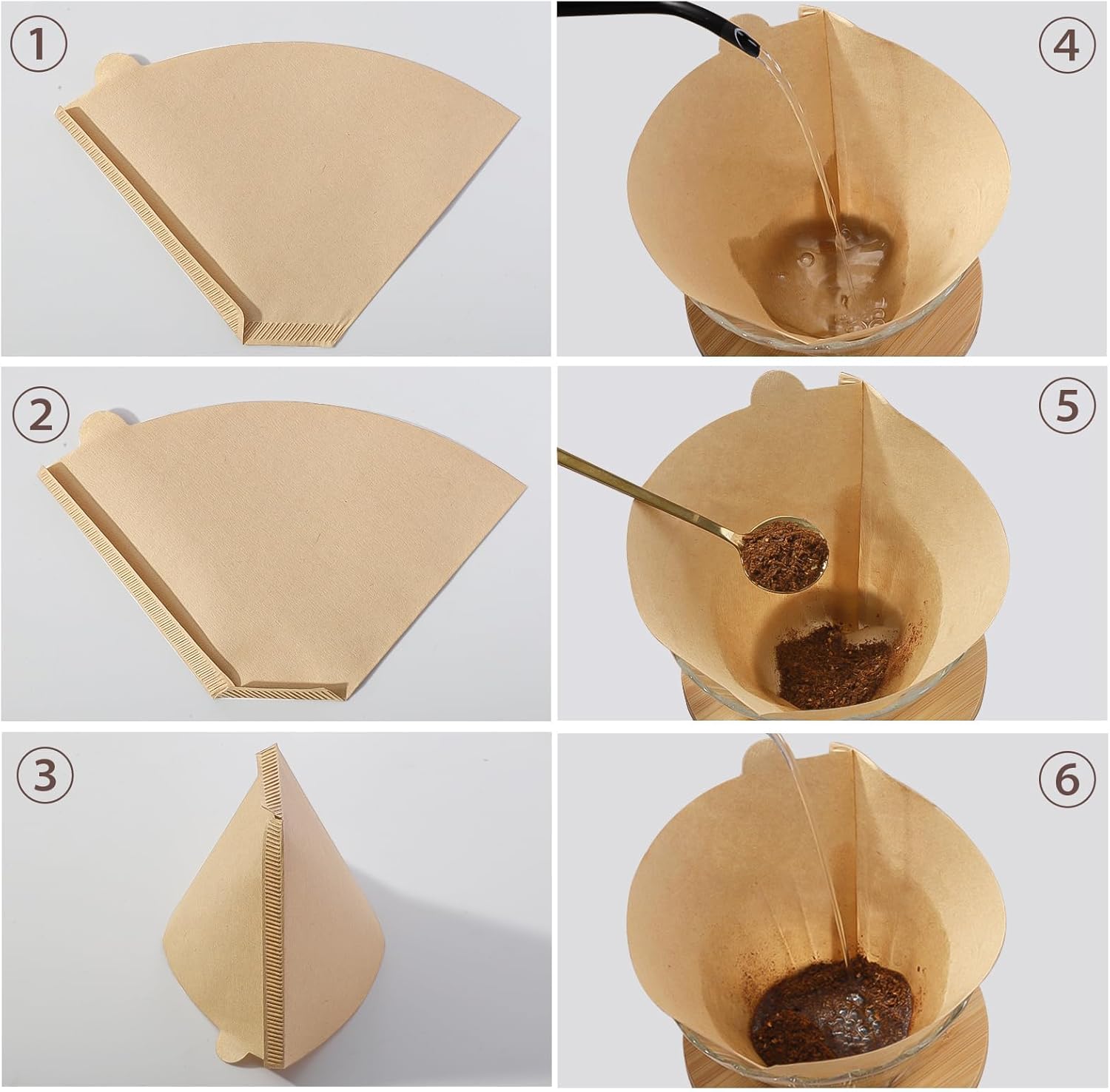 200 Count Coffee Filter #2, 2 Coffee Filters Cone Unbleached Disposable Coffee Filters 2 Cone Paper Fits for Drip and Compatible with Pour Over Coffee...