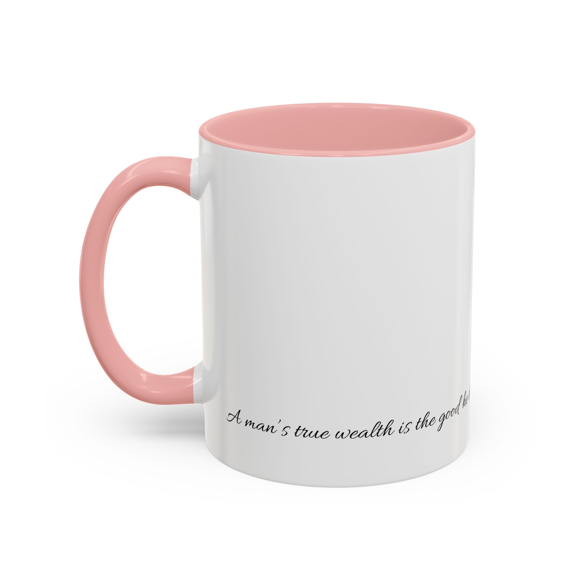“True Wealth” Multi-Coloured Inspirational Coffee Mug - Motivational Gift, Office Decor, Birthday Present, Self-Improvement