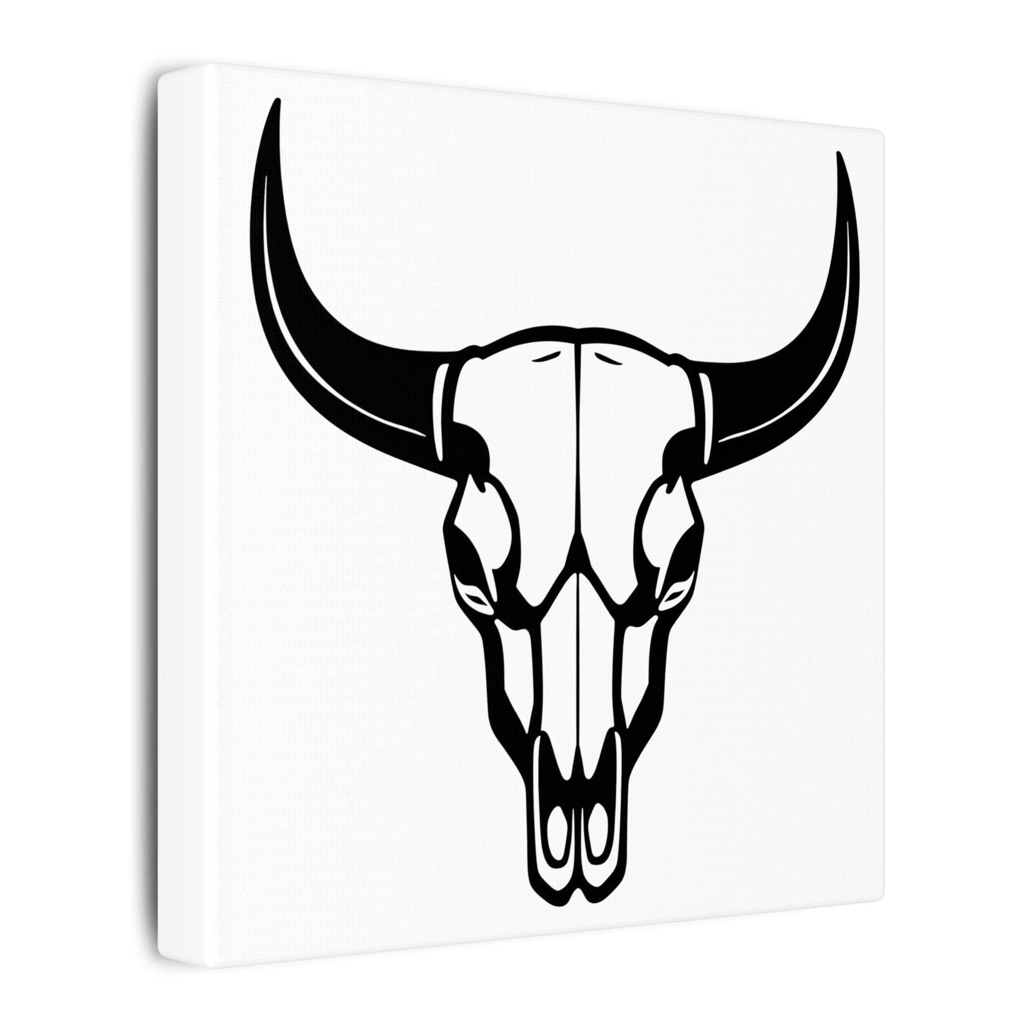 Bull skull with horns art Canvas