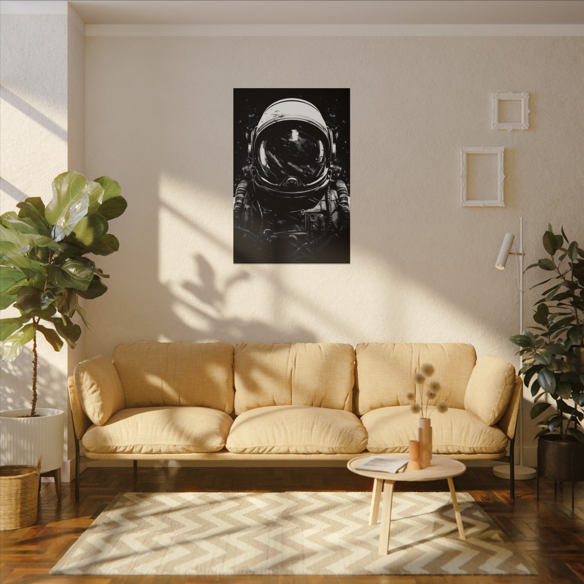 Black & white astronaut art Canvas