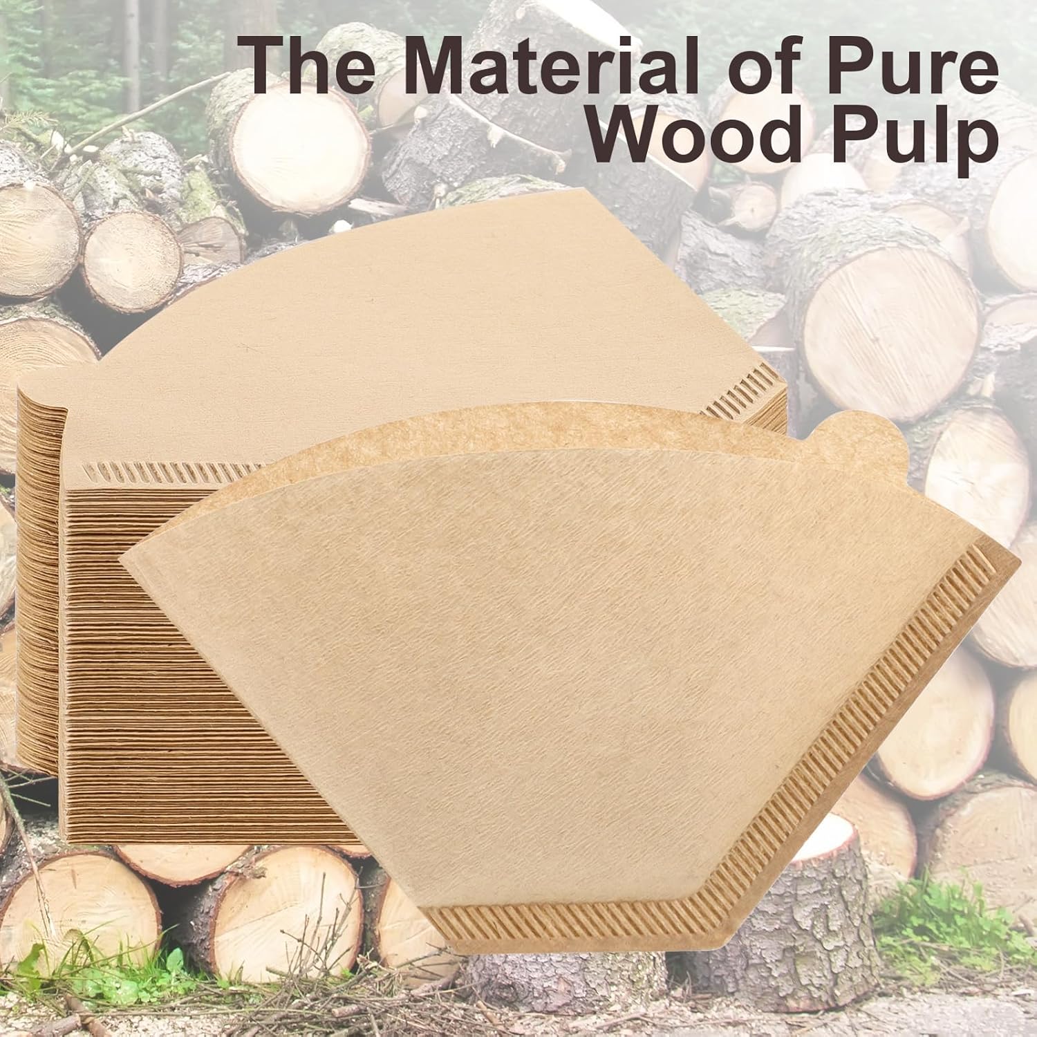 200 Count Coffee Filter #2, 2 Coffee Filters Cone Unbleached Disposable Coffee Filters 2 Cone Paper Fits for Drip and Compatible with Pour Over Coffee...