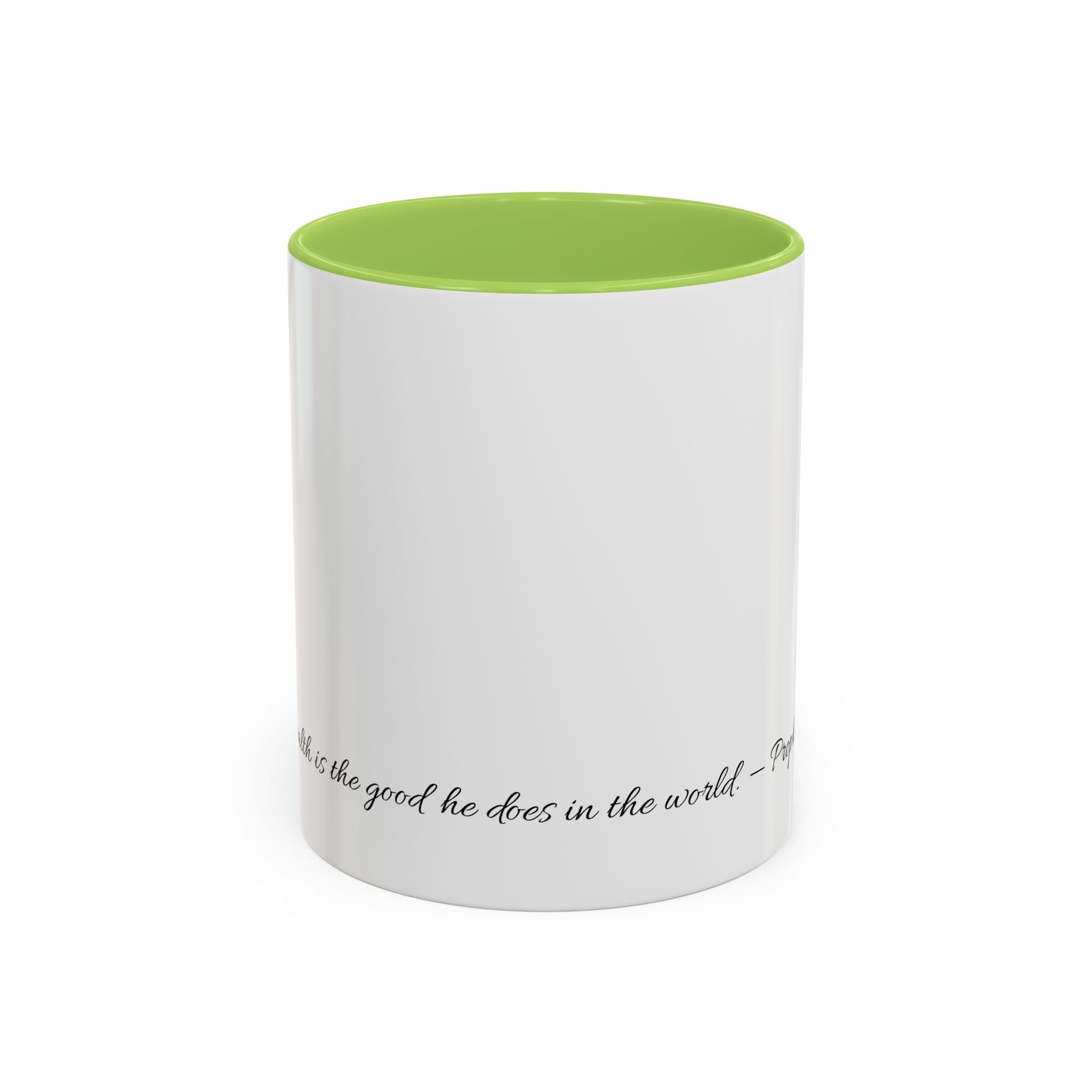 “True Wealth” Multi-Coloured Inspirational Coffee Mug - Motivational Gift, Office Decor, Birthday Present, Self-Improvement
