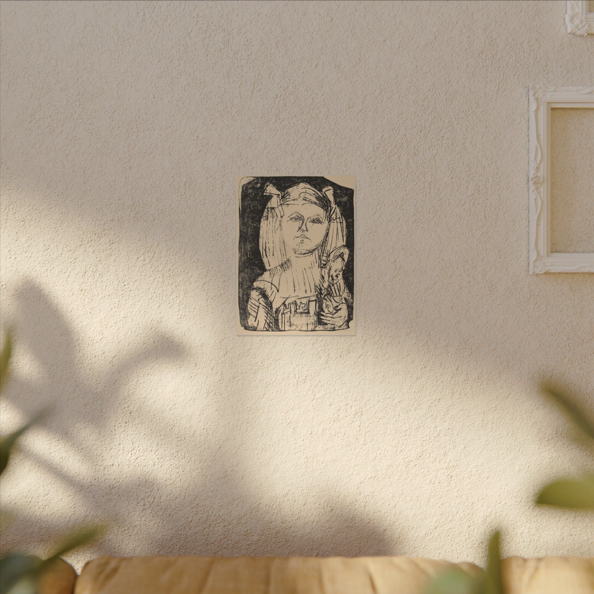 Girl with doll art Canvas