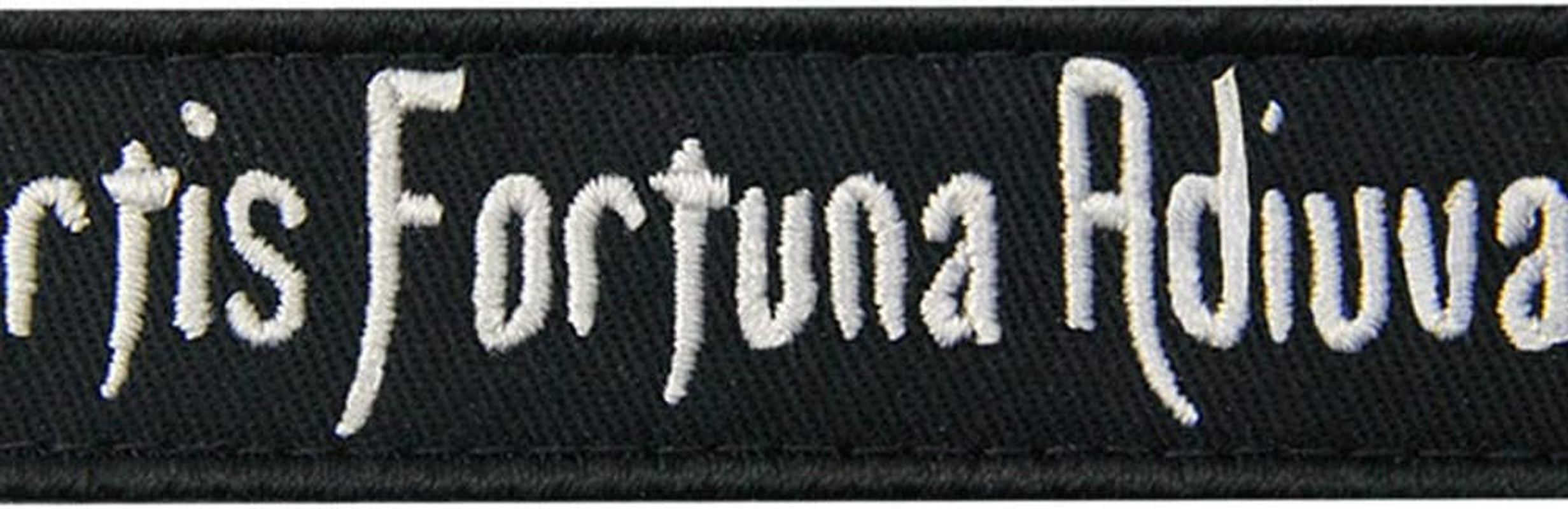 Fortis Fortuna Adiuvat Fortune Favors the Brave Morale Tactical Patch Embroidered Applique Fastener Hook & Loop Emblem