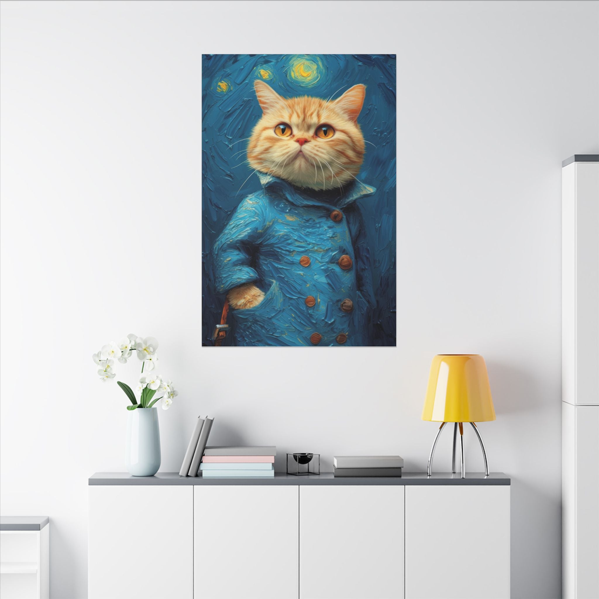 Van Gogh Cat art Canvas
