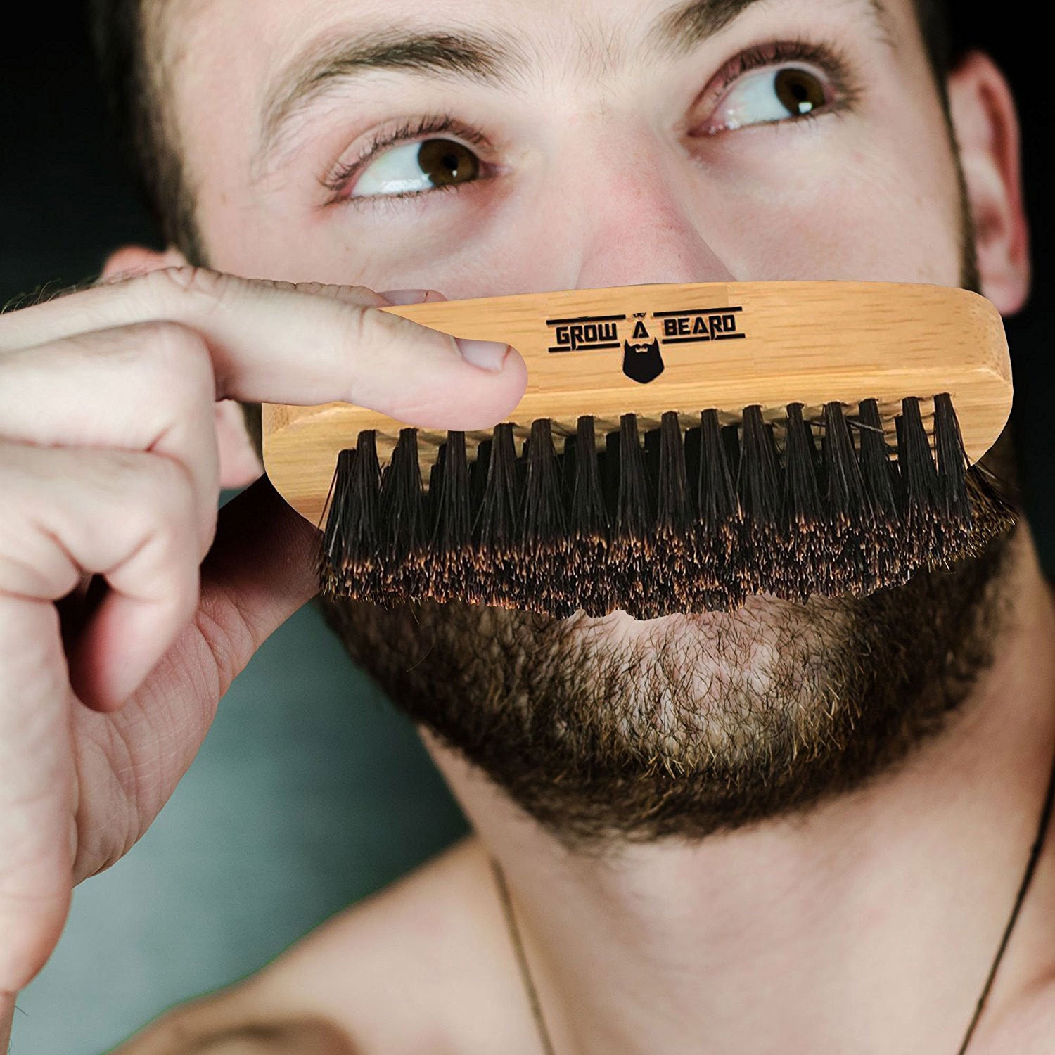 Beard bristle brush, beard cutter, beard brush, beard set brush, double sided brush, pig hair brush