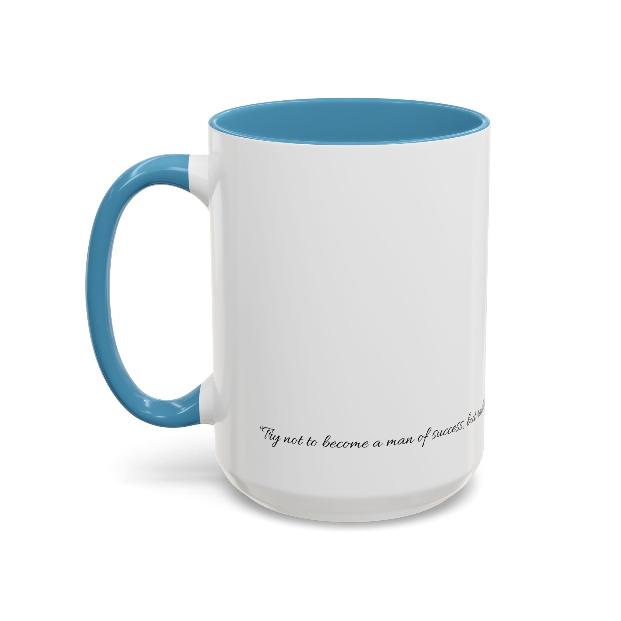 “Man of Value” Multi-Coloured Inspirational Coffee Mug - Motivational Gift, Albert Einstein Quote, Office Decor, Birthday Present, Self-Improvement