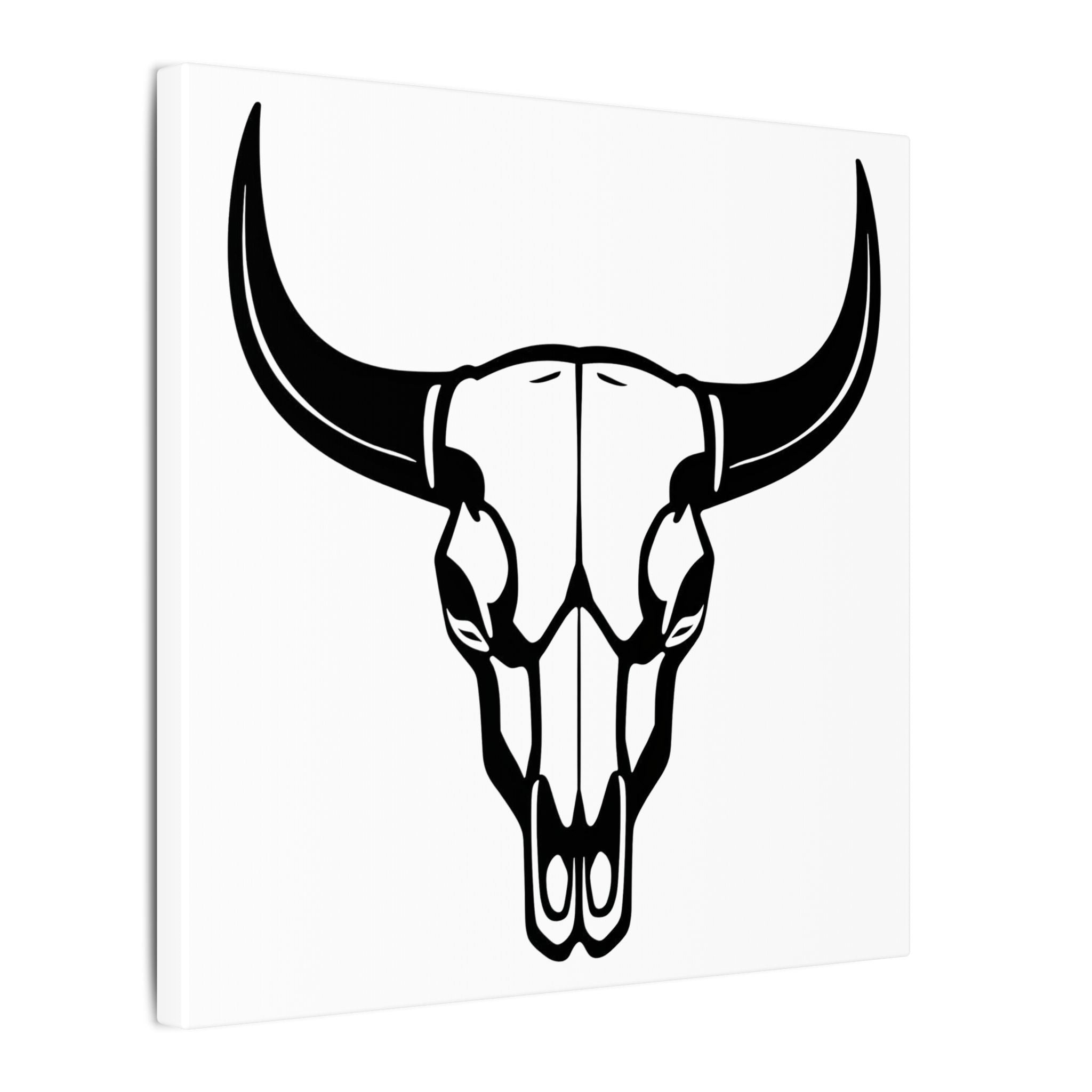 Bull skull with horns art Canvas