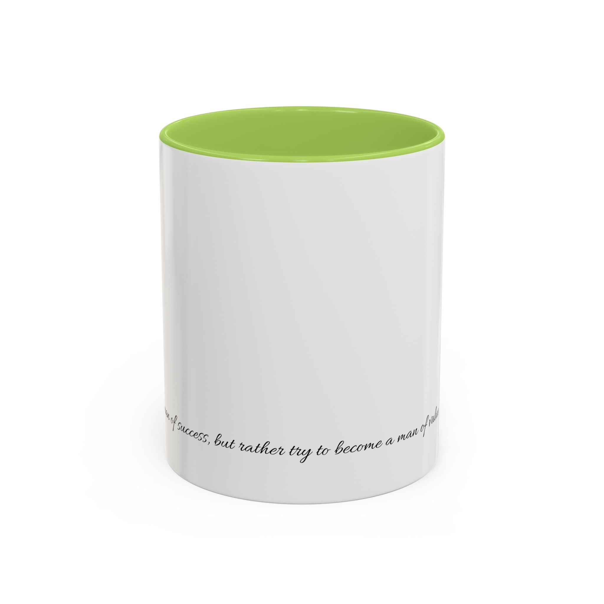 “Man of Value” Multi-Coloured Inspirational Coffee Mug - Motivational Gift, Albert Einstein Quote, Office Decor, Birthday Present, Self-Improvement