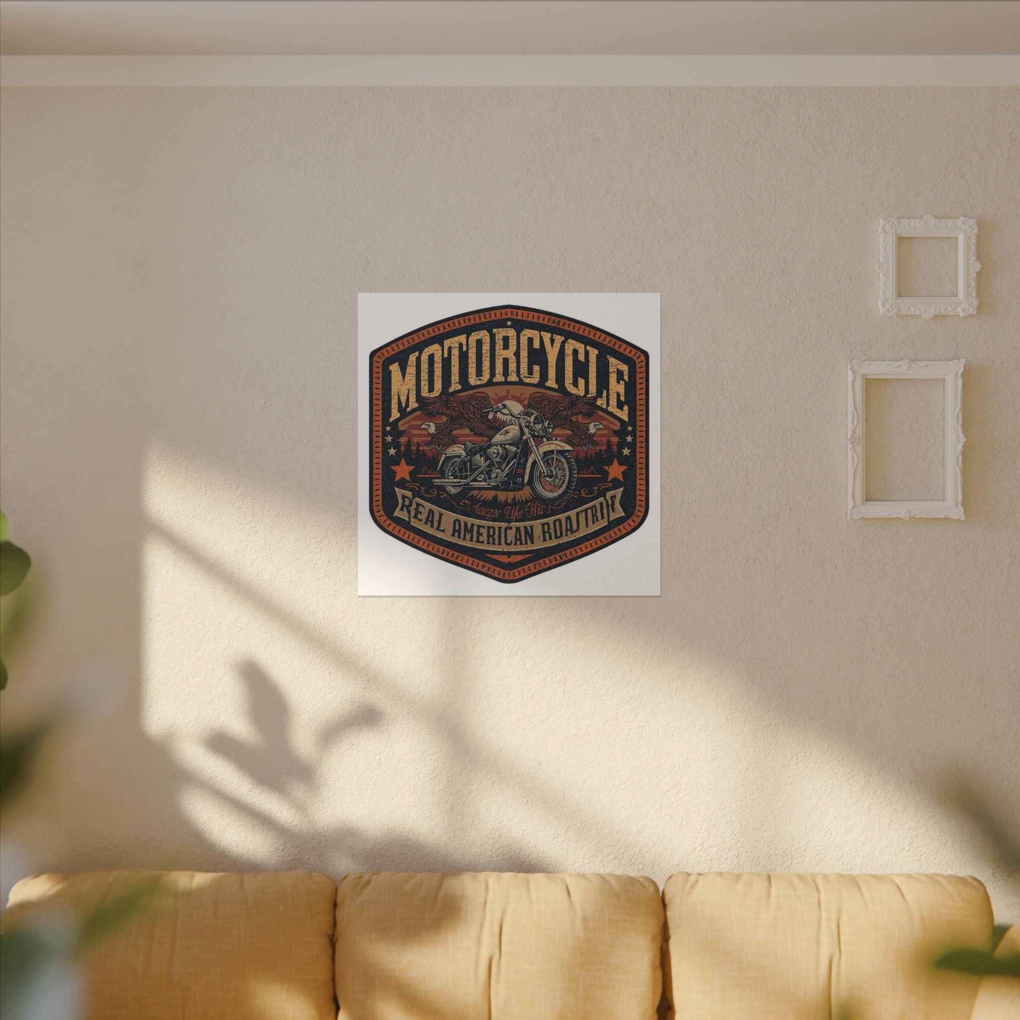 Motorcycle - real American road trip art Canvas