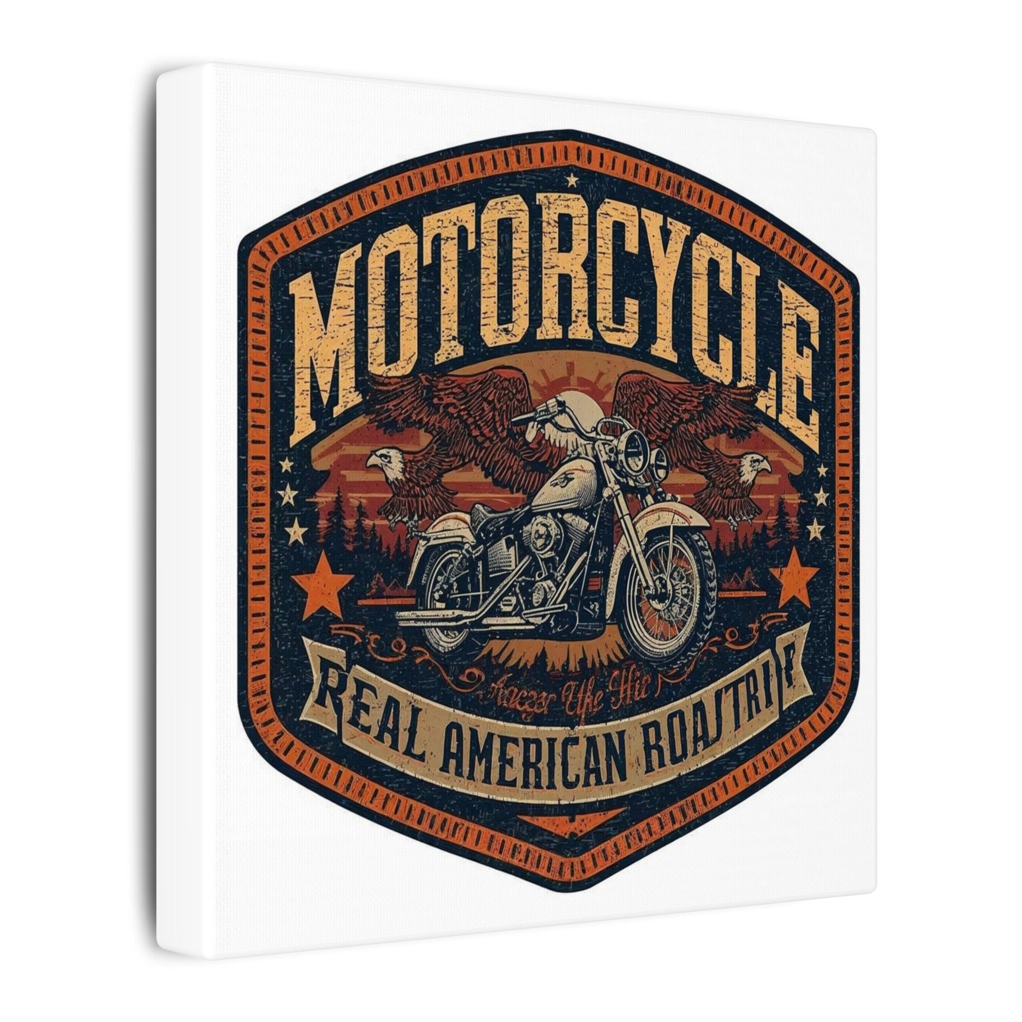 Motorcycle - real American road trip art Canvas