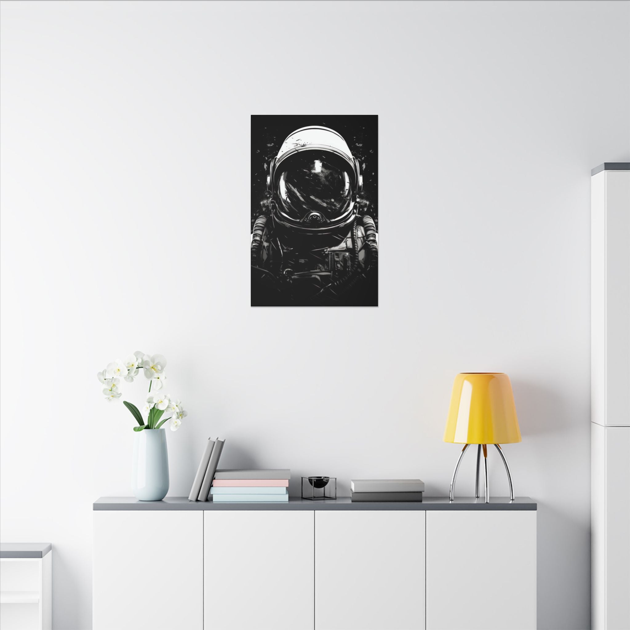 Black & white astronaut art Canvas