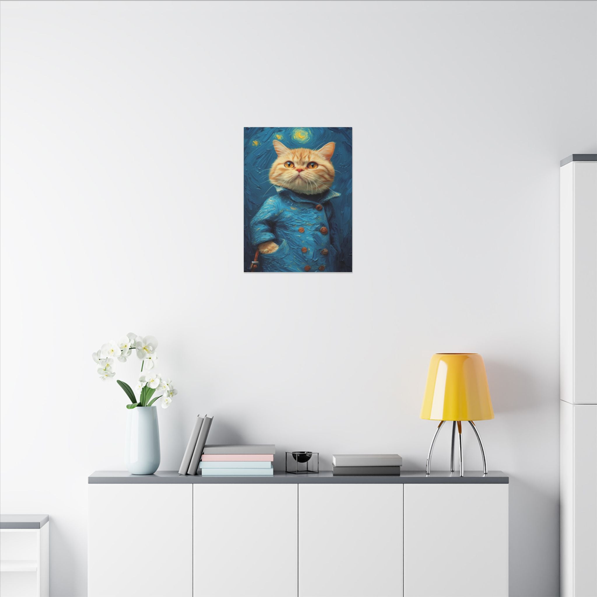 Van Gogh Cat art Canvas