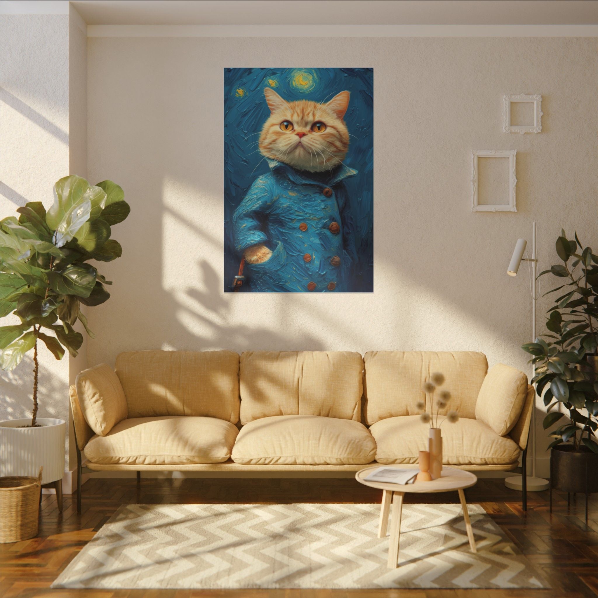 Van Gogh Cat art Canvas
