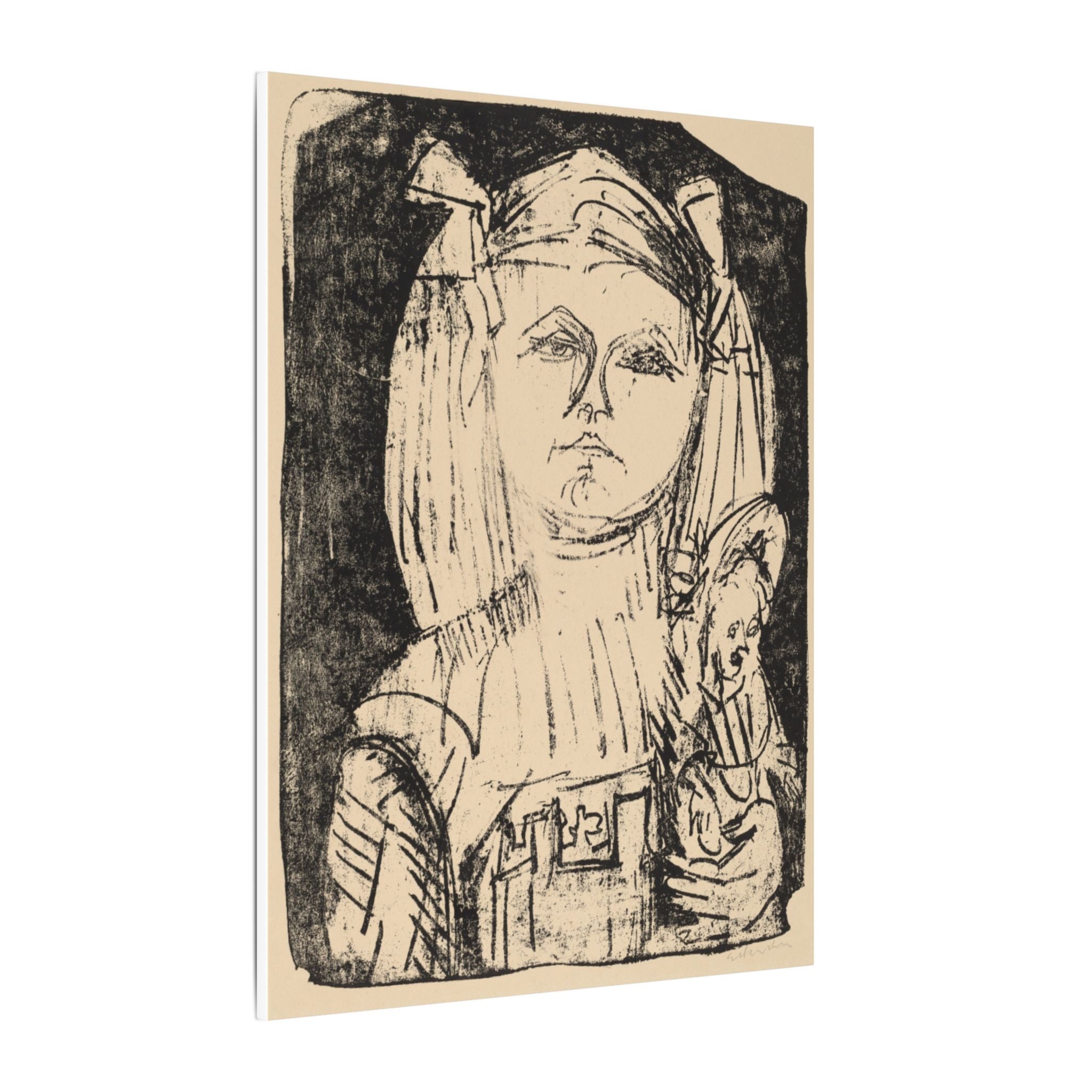 Girl with doll art Canvas