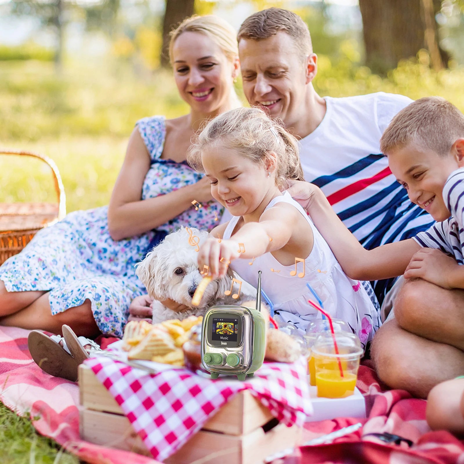 Divoom T-Tiivoo-2 Mini Retro White Noise Bluetooth Speaker Portable Vintage Sleep Aid Bluetooth Speaker High Quality Subwoofer