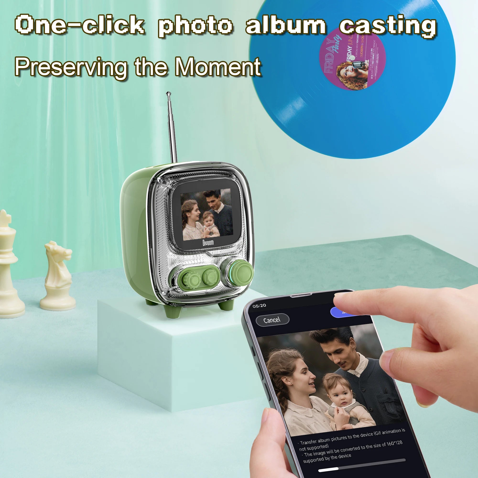 Divoom T-Tiivoo-2 Mini Retro White Noise Bluetooth Speaker Portable Vintage Sleep Aid Bluetooth Speaker High Quality Subwoofer