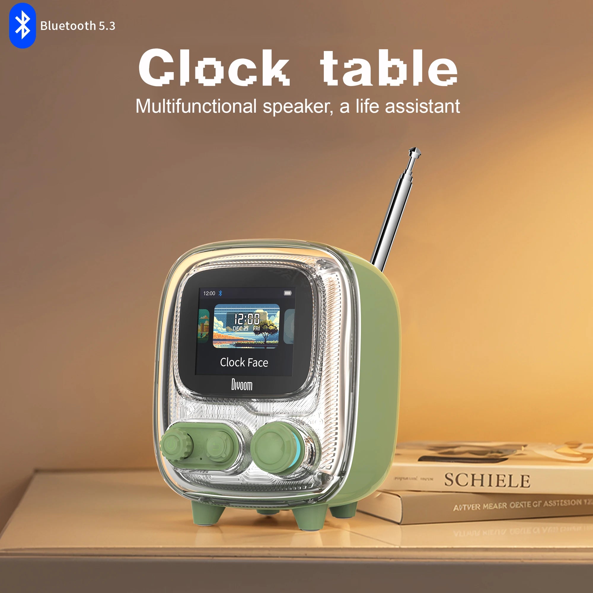 Divoom T-Tiivoo-2 Mini Retro White Noise Bluetooth Speaker Portable Vintage Sleep Aid Bluetooth Speaker High Quality Subwoofer