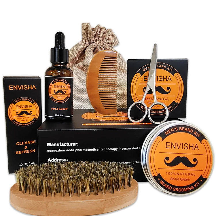 Custom Beard Grooming Kit Beard Oil Comb Fashion Styling Beard Kit Men Gift Set