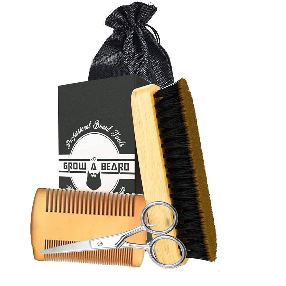 Beard bristle brush, beard cutter, beard brush, beard set brush, double sided brush, pig hair brush