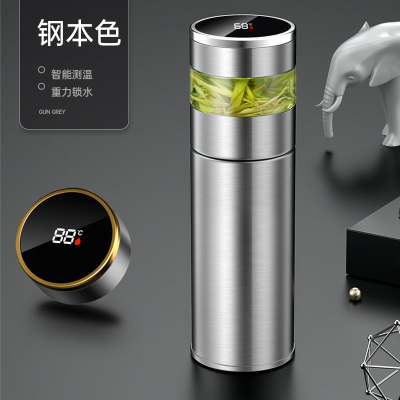 Tea Connoisseur Stainless Steel Thermos – Portable Mug with Water & Tea Divider