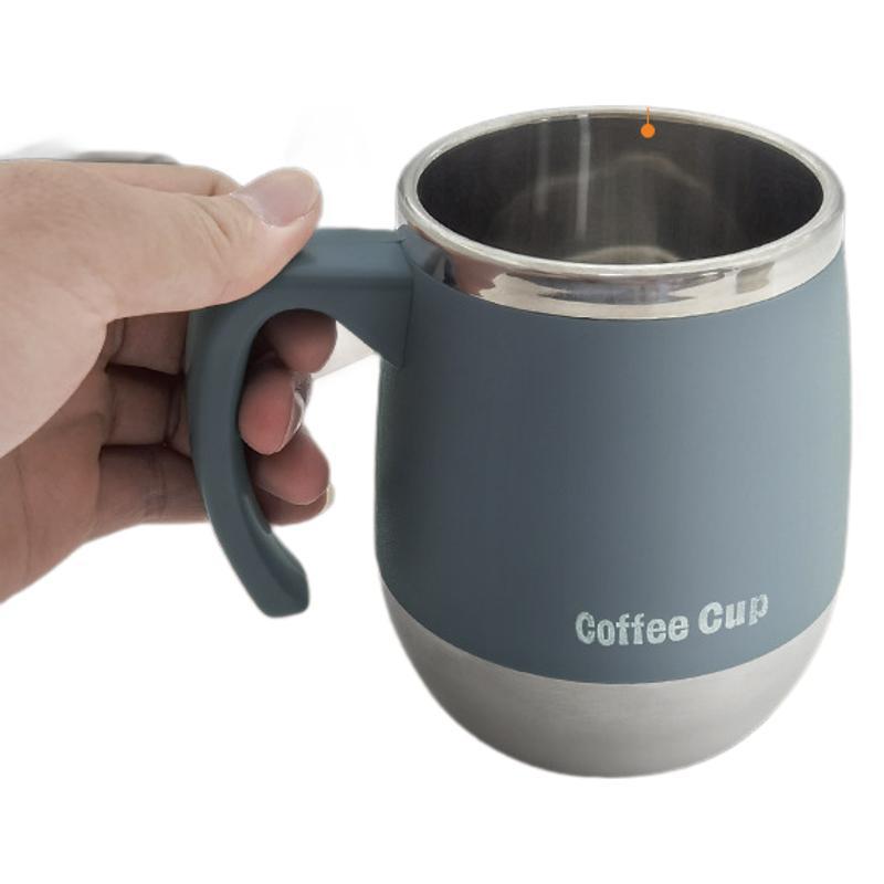 Stainless steel double layer insulated anti-scalding mug office worker coffee cup drinking cup gift cup with lid